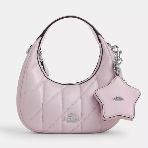 Coach Star Key Ring Key Fob Bag Charm Coin Purse Pink Leather - Picture 3 of 15